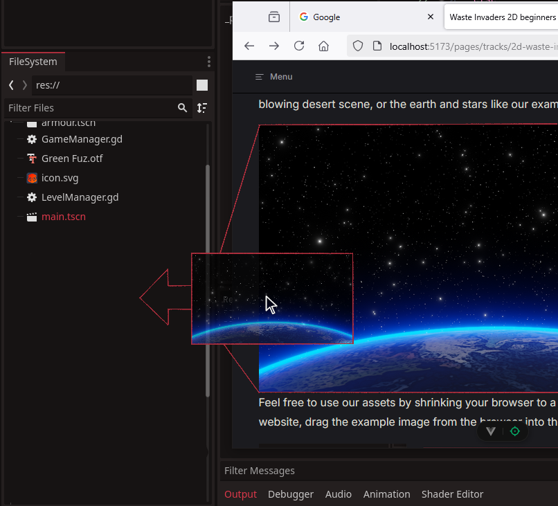 Drag and drop Asset
