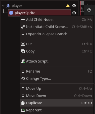 Duplicate PlayerSprite