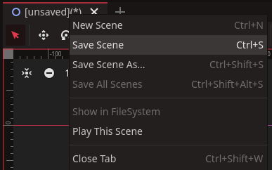 Save the new scene