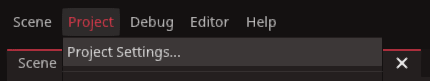 Open project settings
