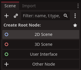 When initially creating a scene, select the 2D Scene